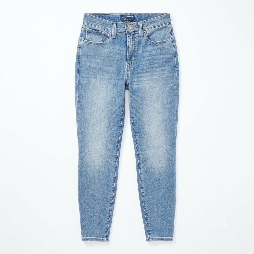 LUCKY BRAND High Rise Bridgette Skinny Jeans Blue Med Wash Stretch Womens 6 28